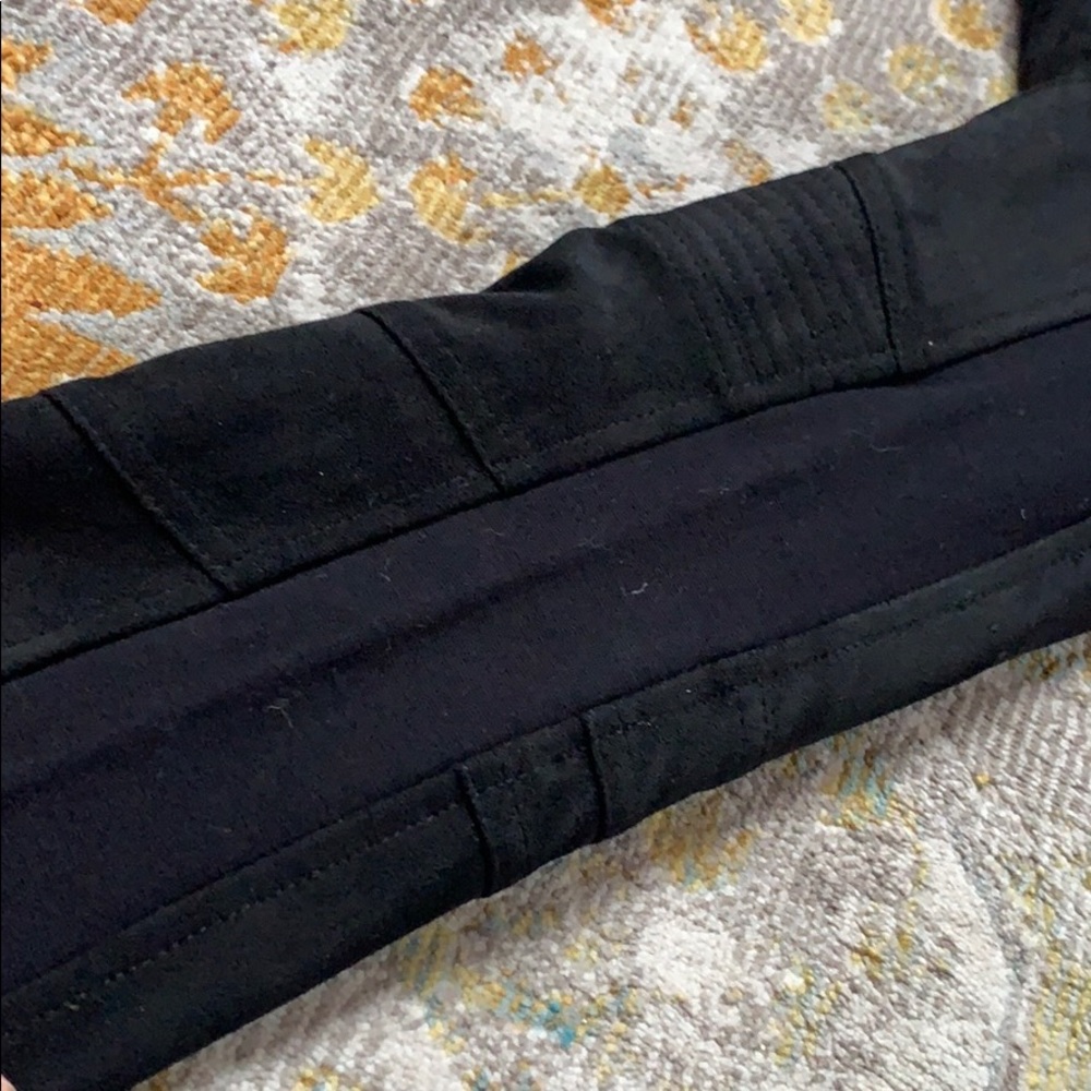 NEW Bcbg BCBGMaxAzria suede black leggings - Picture 5 of 5